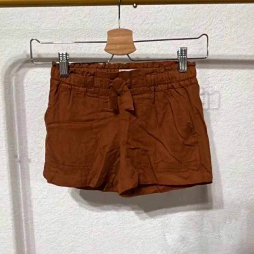 SO Girls Paper Bag Shorts Size 7 Brown Gently Used